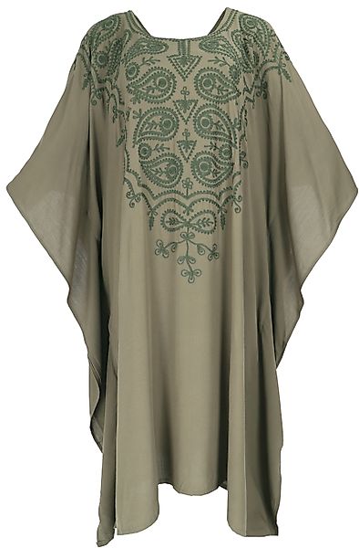 Guru-Shop Midikleid Mittellanger bestickter Boho Kaftan, günstig online kaufen