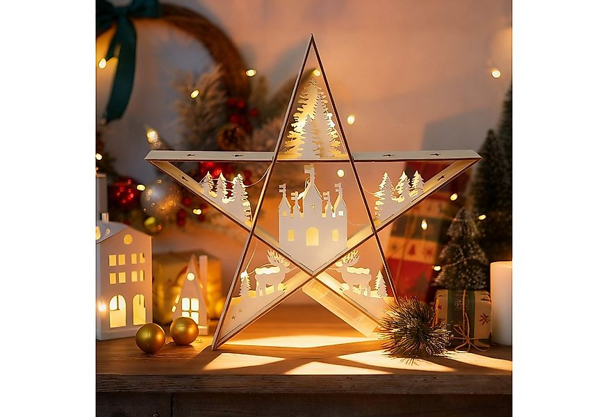 Salcar LED-Lichterkette LED Stern Weihnachten Deko Licht Weihnachtsbeleucht günstig online kaufen