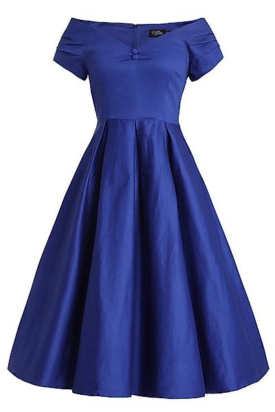 Dolly and Dotty A-Linien-Kleid Lily Dark Blue Off-Shoulder Vintage Retro Ro günstig online kaufen