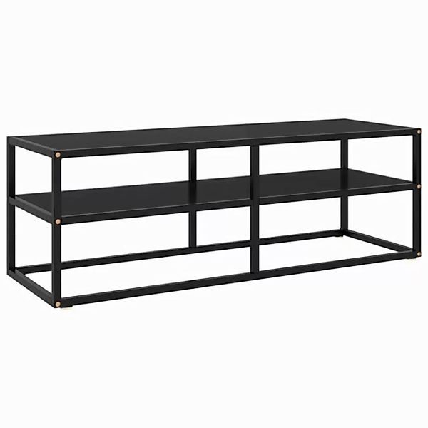 vidaXL TV-Schrank TV-Schrank Schwarz mit schwarzem Glas 120x40x40 cm Lowboa günstig online kaufen