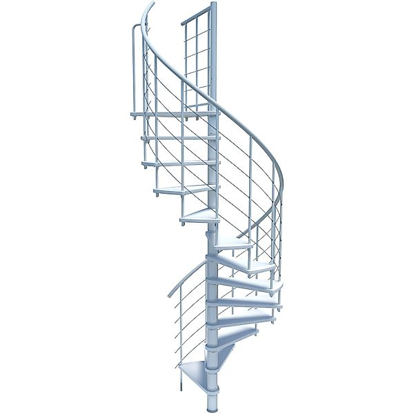 Minka Spindeltreppe  Venezia Smart Weiß Geschosshöhe bis 305 cm günstig online kaufen