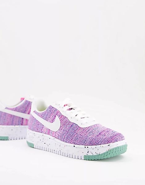 Nike – Air Force 1 – Crater Flyknit MOVE TO ZERO – Sneaker in Lila und Blau günstig online kaufen