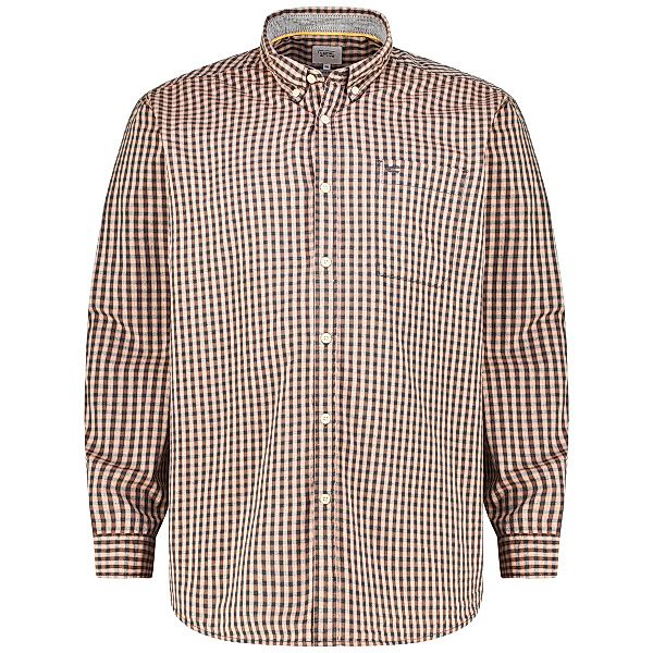 camel active Kariertes Freizeithemd Farbe orange Größe: 6XL günstig online kaufen