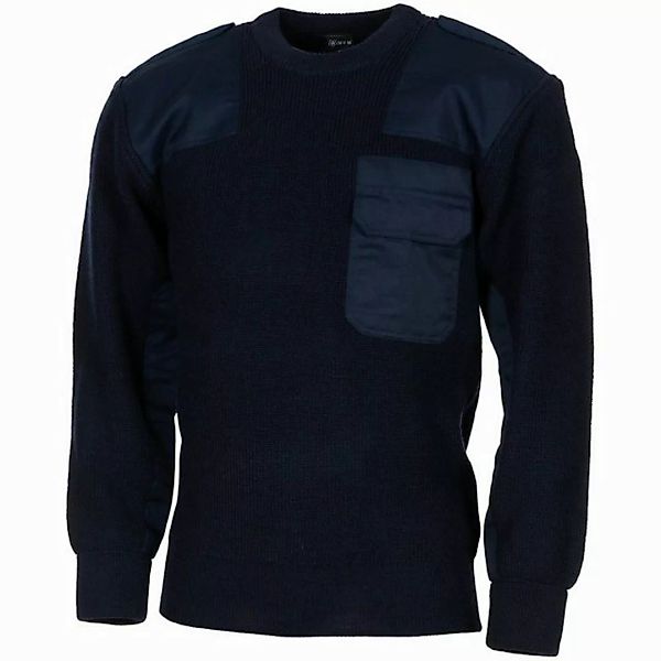 MFH Rundhalspullover Bundeswehr Pullover, mit Brusttasche, blau günstig online kaufen