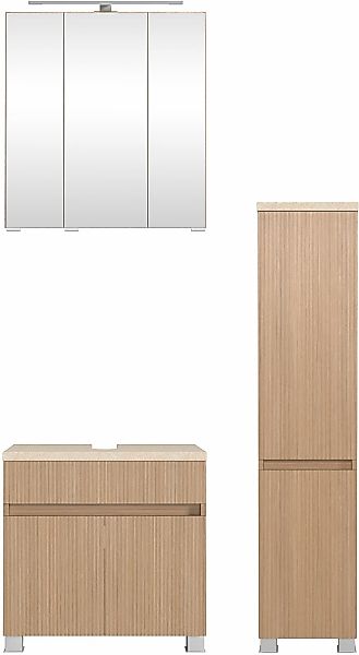 welltime Badmöbel-Set "Set 90 cm breit, Badmöbel mit LED-Beleuchtung", Held günstig online kaufen
