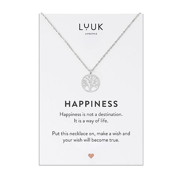 LUUK LIFESTYLE Kette mit Anhänger Lebensbaum, Edelstahlkette in edlem Desig günstig online kaufen