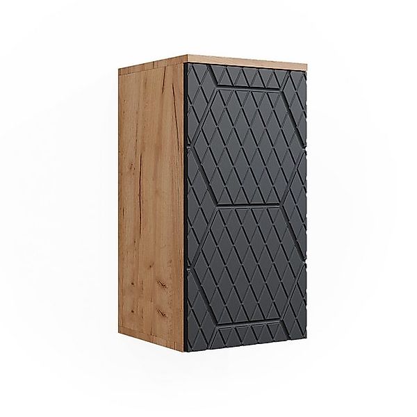 Vicco Badschrank Irma Goldkraft Eiche/Anthrazit 30 x 59 cm 2 Fächer Badezim günstig online kaufen