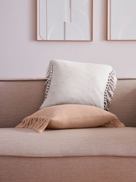 LeGer Home by Lena Gercke Dekokissen "Hevin" Musselin Optik, 2-er Set, ohne günstig online kaufen