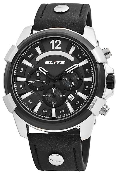 Elite Quarzuhr EL0005 mit Lederimitationsband, 3ATM, günstig online kaufen