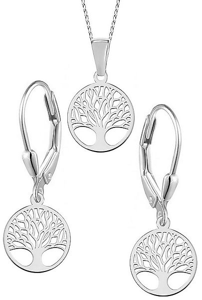 Limana Schmuckset Damen Set 925 Silber Baum des Lebens Kette mit Ohrringe, günstig online kaufen
