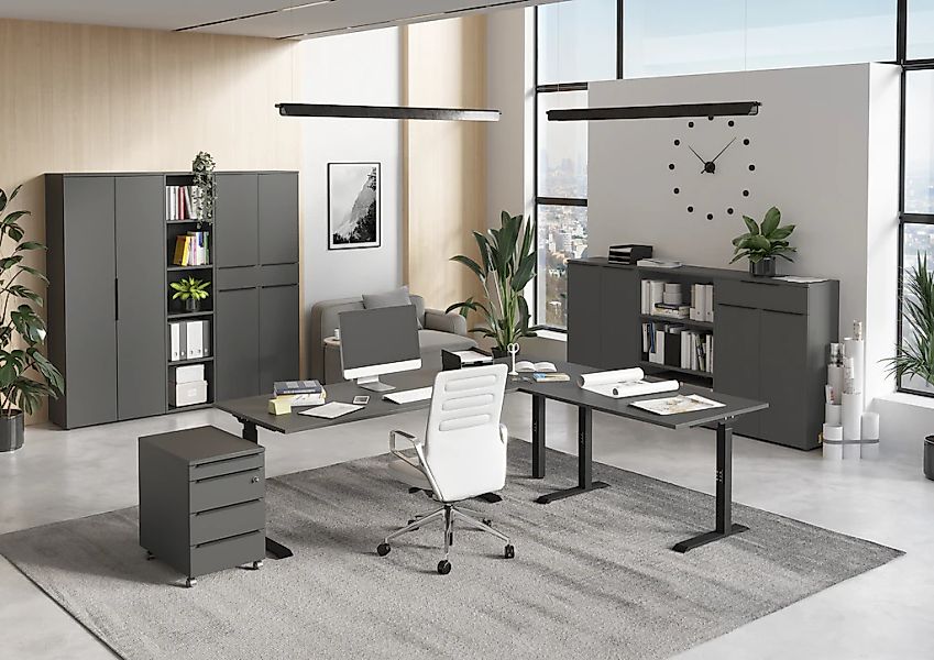 GERMANIA Büromöbel-Set "Mailand, inkl. Schreibtisch (elektr. höhenverstellb günstig online kaufen