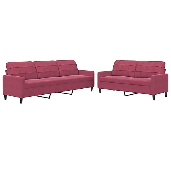 vidaXL Sofa 2-tlg. Sofagarnitur mit Kissen günstig online kaufen