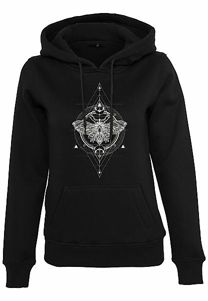 MisterTee Rundhalspullover "MisterTee Damen Ladies Moth Hoody" 1 Stk. günstig online kaufen