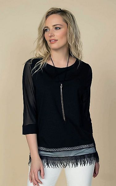 Passioni 3/4-Arm-Shirt mit Fransen günstig online kaufen