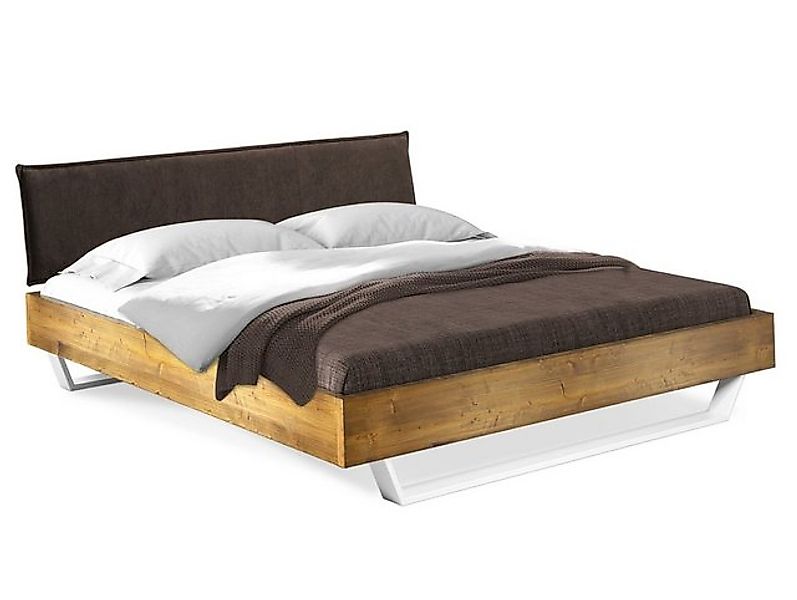 Moebel-Eins Massivholzbett, CURBY Kufenbett mit Polster-Kopfteil, Material günstig online kaufen