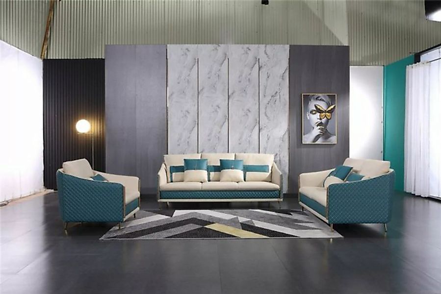 JVmoebel Sofa Moderne Sofagarnitur 3+1+1 Sitzer luxus Design Polstermöbel N günstig online kaufen