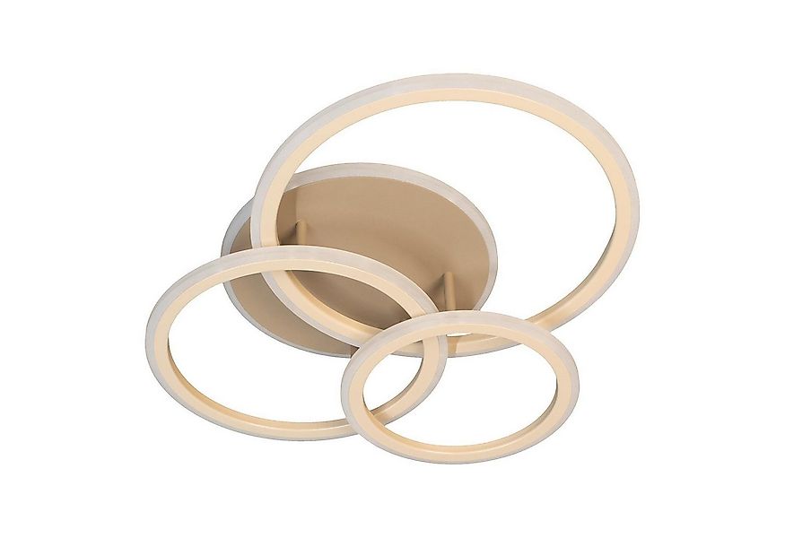 FISCHER & HONSEL LED Deckenleuchte GELDER, Greige, Sandbraun, Acryl, Metall günstig online kaufen