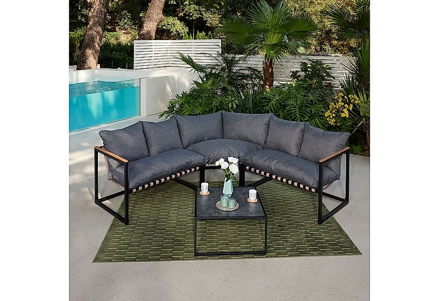 HTI-Living Gartenbank Gartensitzgruppe Eckbank und Tisch (Stück, 2-St., 1x günstig online kaufen