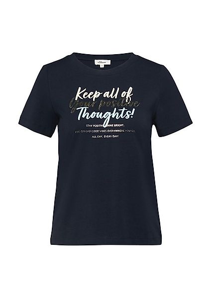 s.Oliver Kurzarmshirt T-Shirt T-Shirt aus weichem Baumwollmix mit Artwork günstig online kaufen