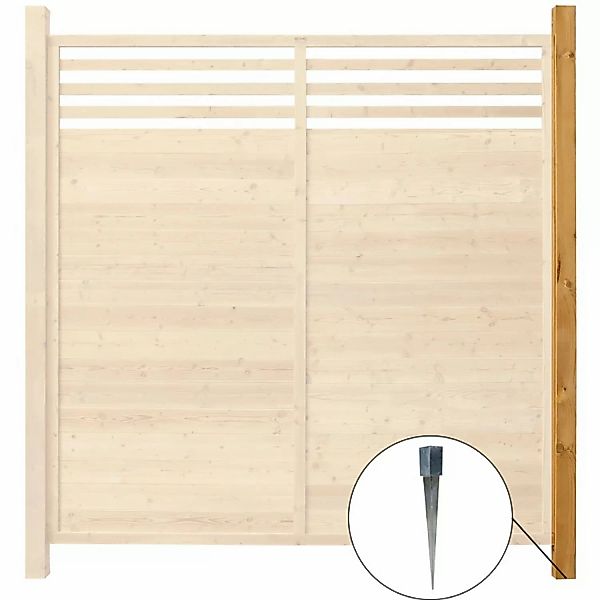 Home Deluxe Holz-Sichtschutzzaun Soma Pfosten Natur günstig online kaufen