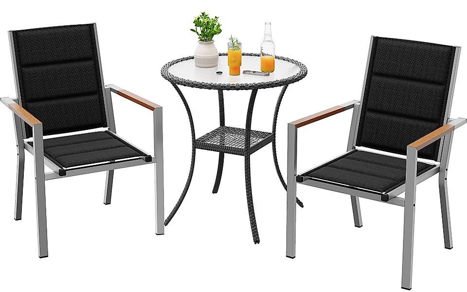 HOMALL Gartenstuhl Balkonstühle (2er Set) Stapelbare günstig online kaufen