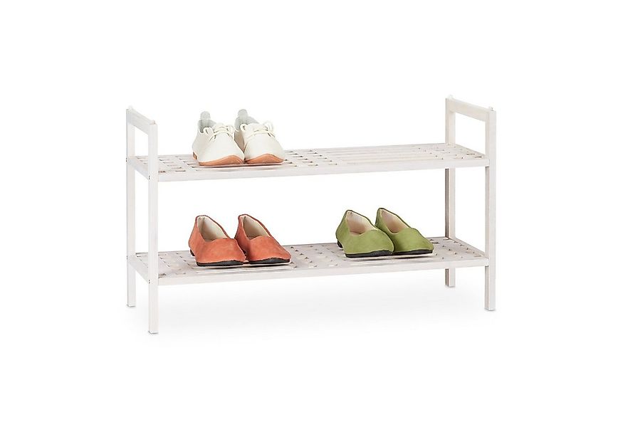 relaxdays Schuhregal stapelbar weiß günstig online kaufen