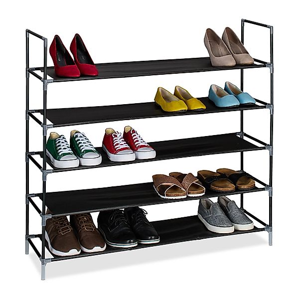 relaxdays Schuhregal mit Stoffebenen 1 m, günstig online kaufen