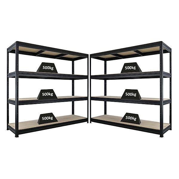 PROREGAL Mega Deal 2x Schwerlastregal Dino HxBxT 180x200x60cm 4 Spanplatten günstig online kaufen