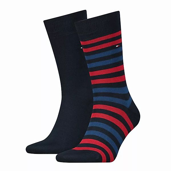 TOMMY HILFIGER Herren Socken, 2er Pack - Duo Stripe Sock, Strümpfe günstig online kaufen