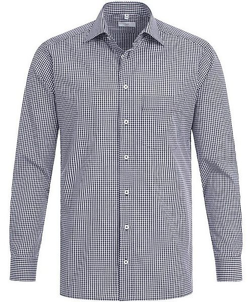 GREIFF Langarmhemd Greiff Corporate Hemd BASIC Herren OEKO TEX® Blau karier günstig online kaufen