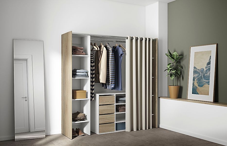 TemaHome Kleiderschrank TOM ausziehbar auf 185,3 günstig online kaufen