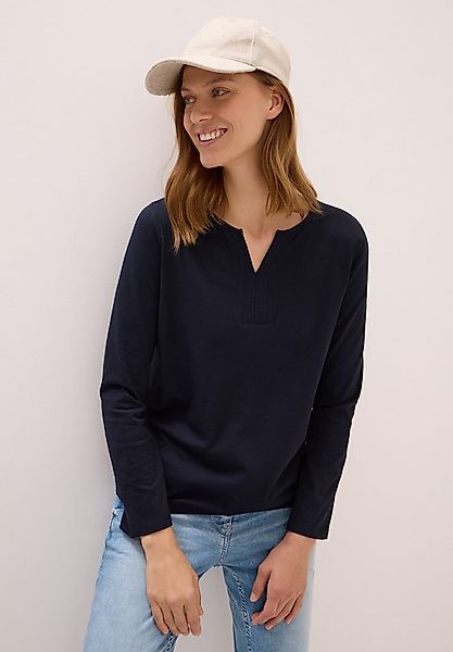 CECIL Tunikashirt Split Neck, unifarben günstig online kaufen
