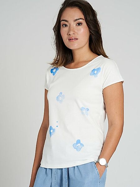 Recolution Damen T-shirt Flowers Reine Bio-baumwolle günstig online kaufen