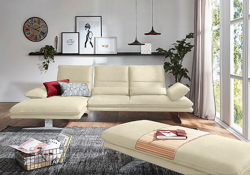 W.SCHILLIG Ecksofa "broadway, Designsofa mit tollem Sitzkomfort, L-Form", S günstig online kaufen