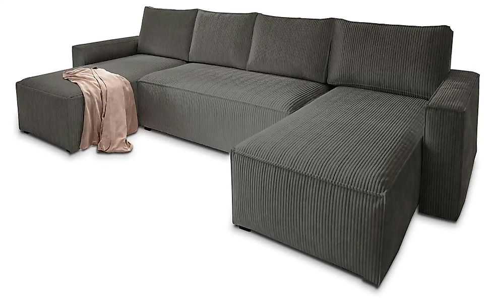 MASSENO Wohnlandschaft mit Schlaffunktion Aspra ¦ grau ¦ Maße (cm): B: 295 günstig online kaufen