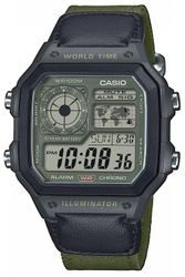 CASIO Digitaluhr Digital mit Stoffband Khaki günstig online kaufen
