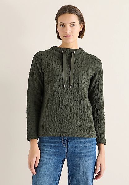 Cecil Langarmshirt mit Tunnelzugband am Kragen günstig online kaufen