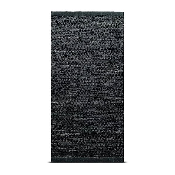 Leather Teppich 60 x 90cm dark grey (dunkelgrau) günstig online kaufen