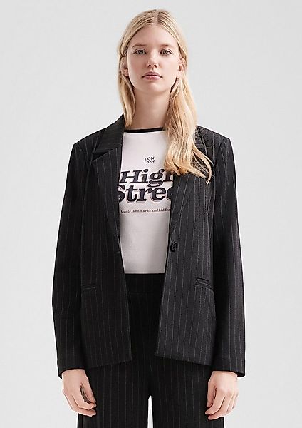 QS Jackenblazer Indoor-Blazer Melierter Blazer aus Interlockjersey günstig online kaufen