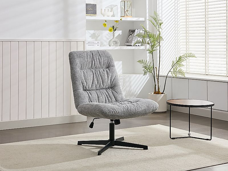 Drehsessel - melierter Stoff - Grau - SELENDO günstig online kaufen