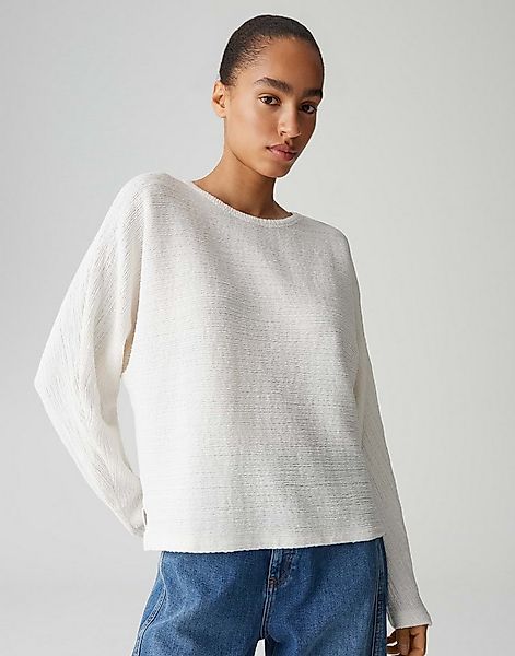 OPUS Langarmshirt SANUNI Loose mit Crinkle Effekt weite Passform, weicher G günstig online kaufen