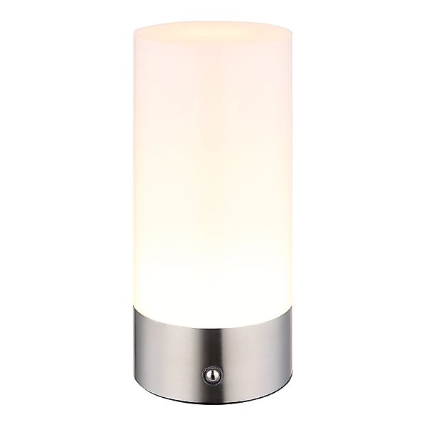 Globo Tischleuchte Lex Metall Nickel matt RGBW LED 88 x 190 mm günstig online kaufen