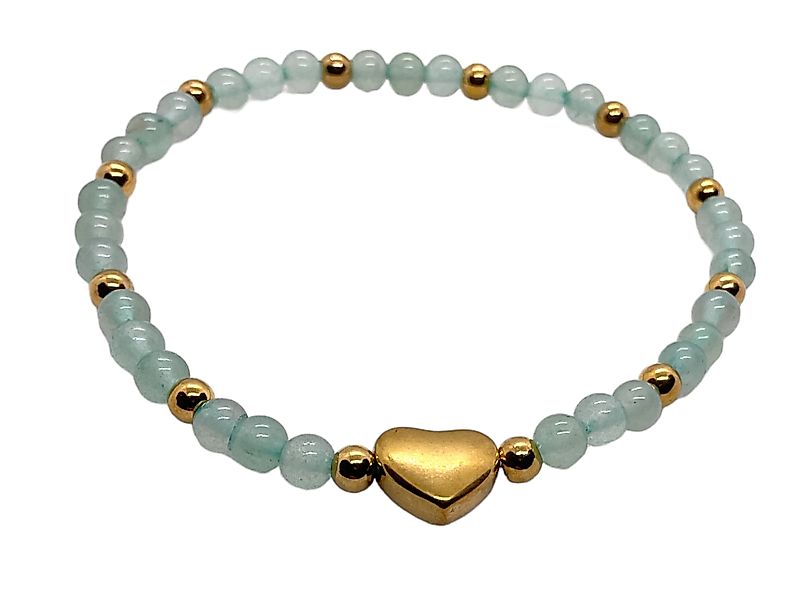 Steinfixx® Perlenarmband Grüner Aventurin Armband 4mm günstig online kaufen