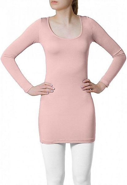 Caspar Langarmshirt MUSE SRT012 langes Damen Basic Shirt günstig online kaufen