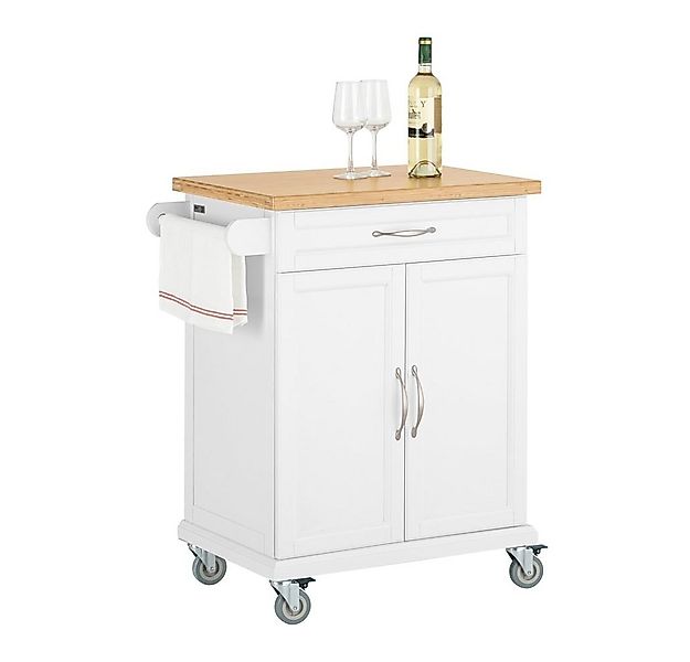 SoBuy Küchenwagen FKW13, Servierwagen mit Arbeitsplatte Küchenwagen auf Rol günstig online kaufen