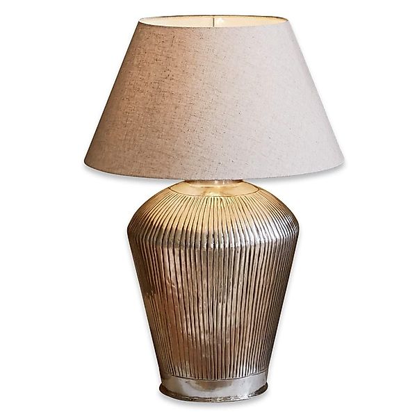 Mirabeau Tischleuchte Tischlampe Caulières creme/antiksilber günstig online kaufen