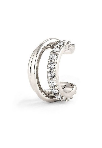 Elli Ohrklemme Earcuff Single Weiß 925 Sterling Silber, mit Kristallen von günstig online kaufen
