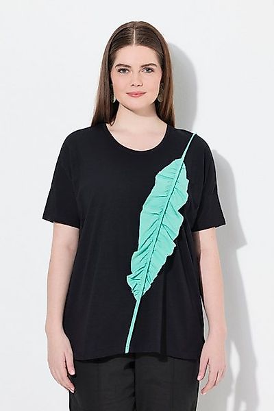Ulla Popken T-Shirt T-Shirt Oversized Rundhals Halbarm Biobaumwolle günstig online kaufen