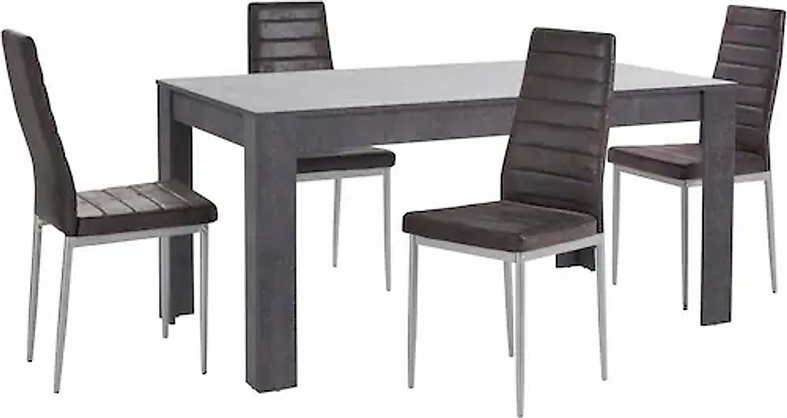 INOSIGN Essgruppe »Lynn160/Kate«, (Set, 5 tlg.), Tisch mit 4 Stühlen günstig online kaufen
