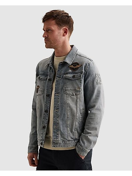 PME LEGEND Jeansjacke mit Logo Stickereien günstig online kaufen